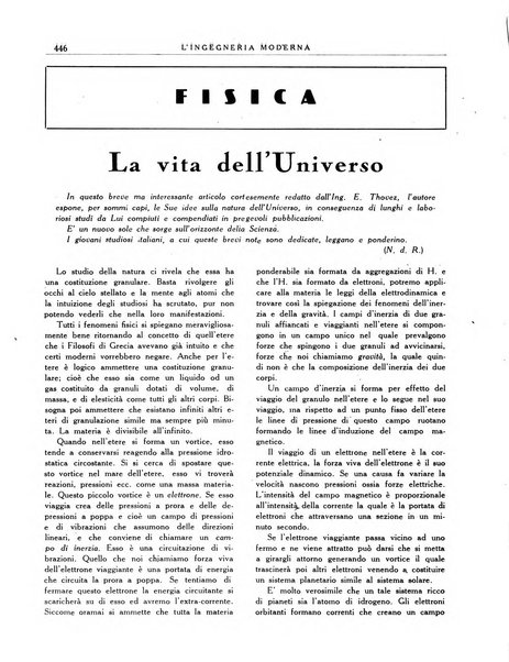 L'Ingegneria moderna rassegna di tecnologie industriali, agrarie, edilizie, idrauliche, stradali, ferroviarie