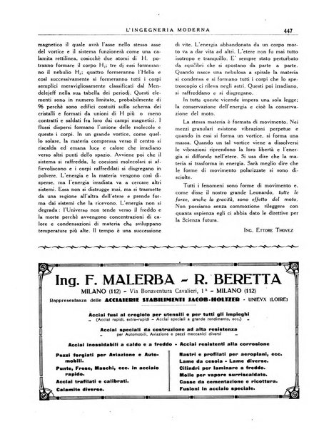 L'Ingegneria moderna rassegna di tecnologie industriali, agrarie, edilizie, idrauliche, stradali, ferroviarie