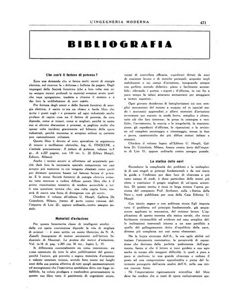 L'Ingegneria moderna rassegna di tecnologie industriali, agrarie, edilizie, idrauliche, stradali, ferroviarie