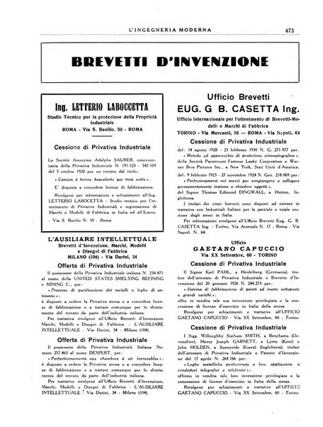 L'Ingegneria moderna rassegna di tecnologie industriali, agrarie, edilizie, idrauliche, stradali, ferroviarie