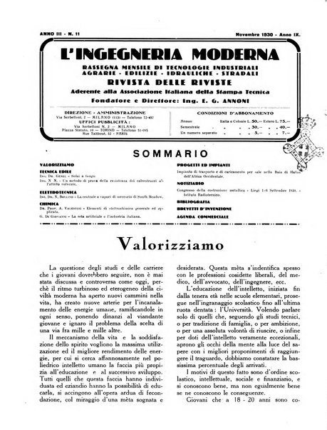 L'Ingegneria moderna rassegna di tecnologie industriali, agrarie, edilizie, idrauliche, stradali, ferroviarie