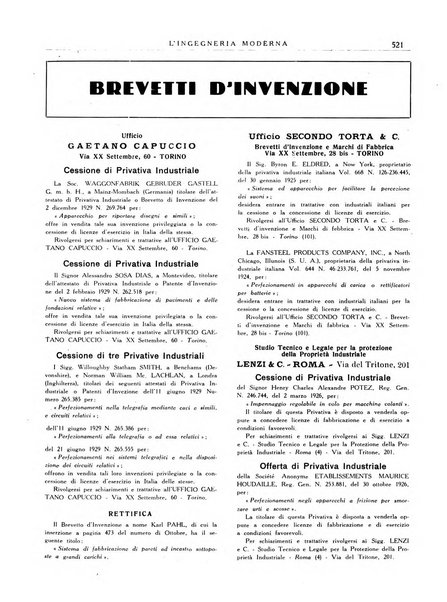 L'Ingegneria moderna rassegna di tecnologie industriali, agrarie, edilizie, idrauliche, stradali, ferroviarie