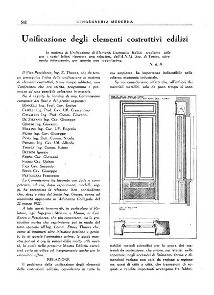 L'Ingegneria moderna rassegna di tecnologie industriali, agrarie, edilizie, idrauliche, stradali, ferroviarie