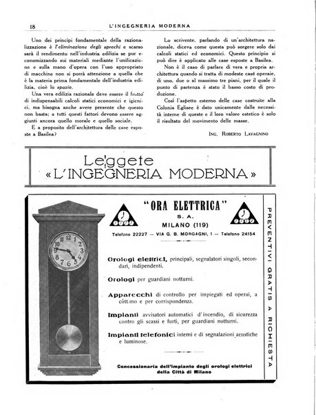 L'Ingegneria moderna rassegna di tecnologie industriali, agrarie, edilizie, idrauliche, stradali, ferroviarie