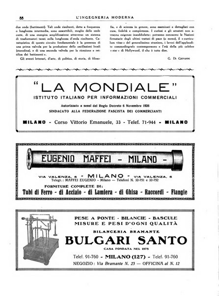 L'Ingegneria moderna rassegna di tecnologie industriali, agrarie, edilizie, idrauliche, stradali, ferroviarie