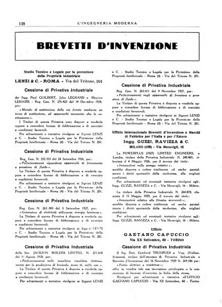 L'Ingegneria moderna rassegna di tecnologie industriali, agrarie, edilizie, idrauliche, stradali, ferroviarie