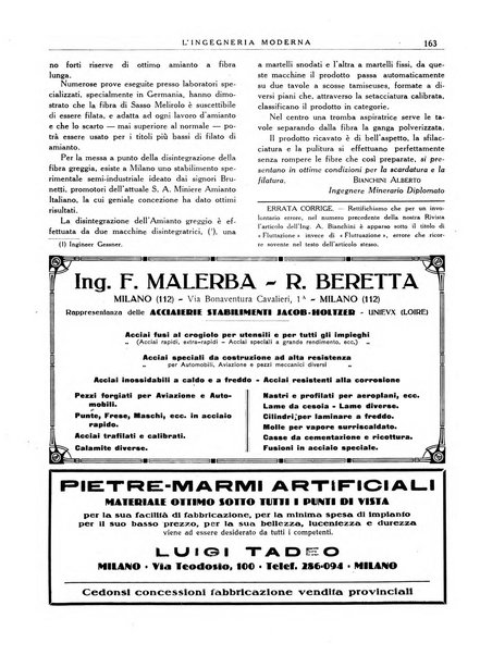 L'Ingegneria moderna rassegna di tecnologie industriali, agrarie, edilizie, idrauliche, stradali, ferroviarie