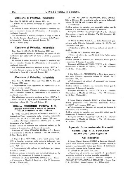 L'Ingegneria moderna rassegna di tecnologie industriali, agrarie, edilizie, idrauliche, stradali, ferroviarie