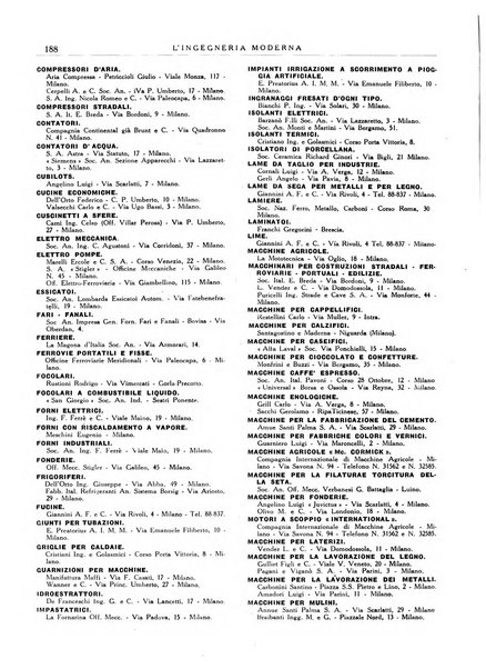 L'Ingegneria moderna rassegna di tecnologie industriali, agrarie, edilizie, idrauliche, stradali, ferroviarie