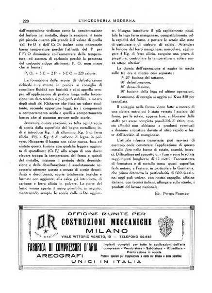 L'Ingegneria moderna rassegna di tecnologie industriali, agrarie, edilizie, idrauliche, stradali, ferroviarie