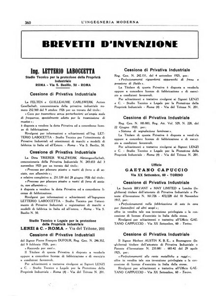 L'Ingegneria moderna rassegna di tecnologie industriali, agrarie, edilizie, idrauliche, stradali, ferroviarie