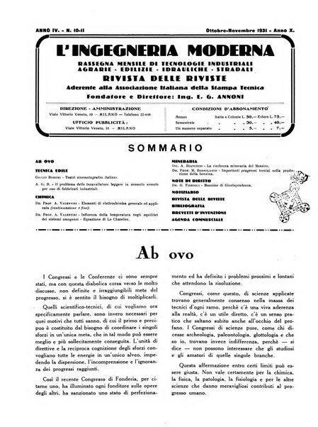 L'Ingegneria moderna rassegna di tecnologie industriali, agrarie, edilizie, idrauliche, stradali, ferroviarie