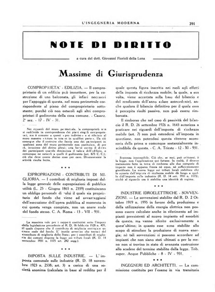 L'Ingegneria moderna rassegna di tecnologie industriali, agrarie, edilizie, idrauliche, stradali, ferroviarie