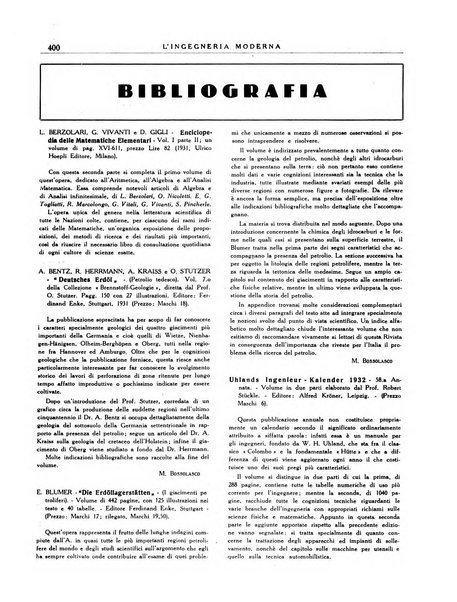 L'Ingegneria moderna rassegna di tecnologie industriali, agrarie, edilizie, idrauliche, stradali, ferroviarie