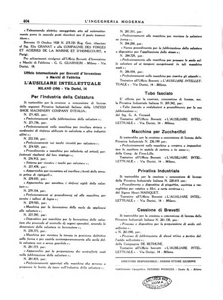 L'Ingegneria moderna rassegna di tecnologie industriali, agrarie, edilizie, idrauliche, stradali, ferroviarie