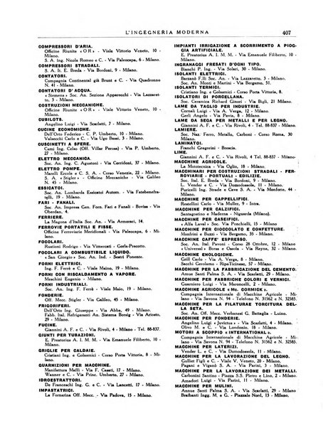 L'Ingegneria moderna rassegna di tecnologie industriali, agrarie, edilizie, idrauliche, stradali, ferroviarie