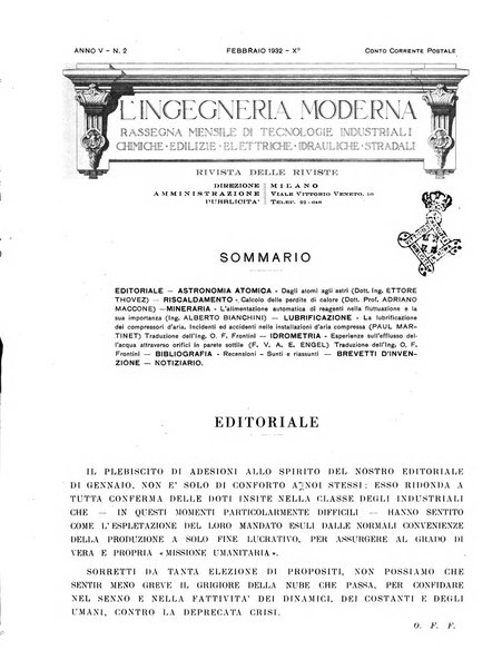 L'Ingegneria moderna rassegna di tecnologie industriali, agrarie, edilizie, idrauliche, stradali, ferroviarie