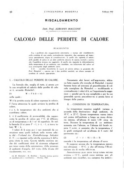 L'Ingegneria moderna rassegna di tecnologie industriali, agrarie, edilizie, idrauliche, stradali, ferroviarie