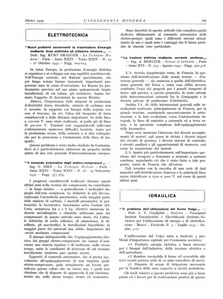 L'Ingegneria moderna rassegna di tecnologie industriali, agrarie, edilizie, idrauliche, stradali, ferroviarie