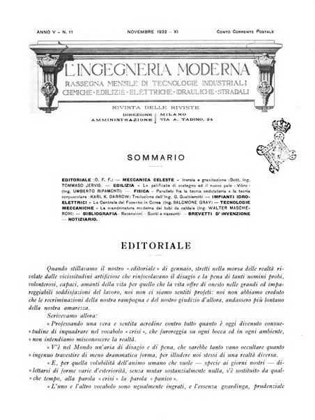 L'Ingegneria moderna rassegna di tecnologie industriali, agrarie, edilizie, idrauliche, stradali, ferroviarie