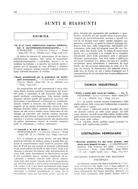 L'Ingegneria moderna rassegna di tecnologie industriali, agrarie, edilizie, idrauliche, stradali, ferroviarie