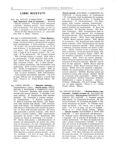 L'Ingegneria moderna rassegna di tecnologie industriali, agrarie, edilizie, idrauliche, stradali, ferroviarie