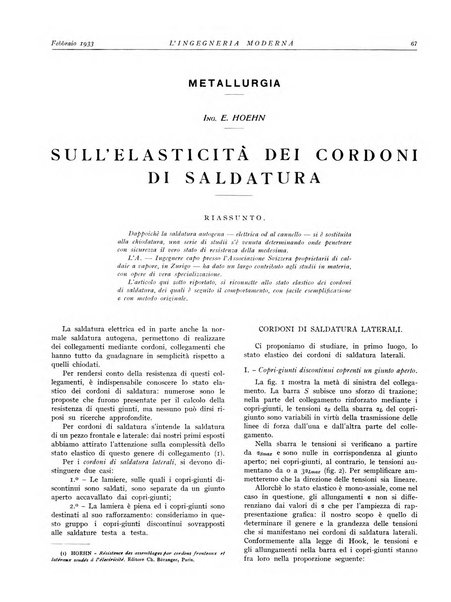 L'Ingegneria moderna rassegna di tecnologie industriali, agrarie, edilizie, idrauliche, stradali, ferroviarie