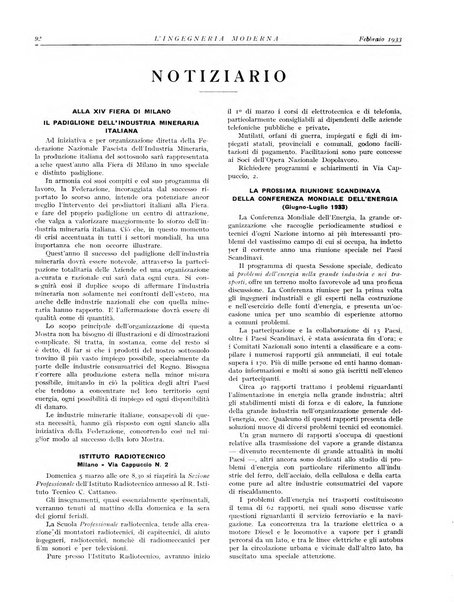 L'Ingegneria moderna rassegna di tecnologie industriali, agrarie, edilizie, idrauliche, stradali, ferroviarie