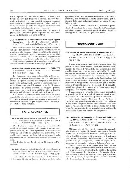 L'Ingegneria moderna rassegna di tecnologie industriali, agrarie, edilizie, idrauliche, stradali, ferroviarie