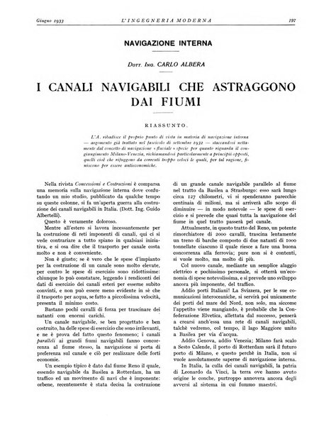 L'Ingegneria moderna rassegna di tecnologie industriali, agrarie, edilizie, idrauliche, stradali, ferroviarie