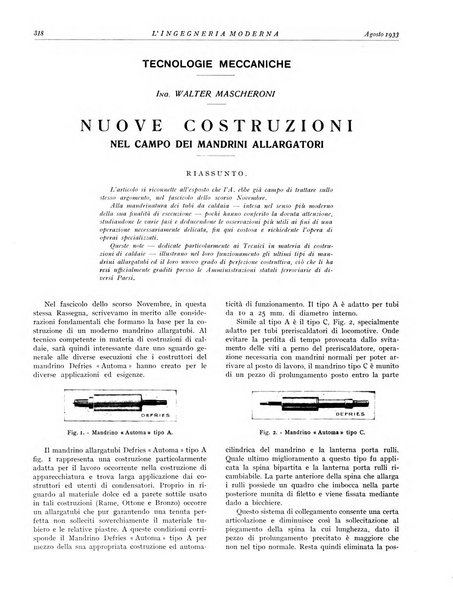 L'Ingegneria moderna rassegna di tecnologie industriali, agrarie, edilizie, idrauliche, stradali, ferroviarie