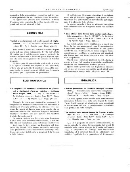 L'Ingegneria moderna rassegna di tecnologie industriali, agrarie, edilizie, idrauliche, stradali, ferroviarie