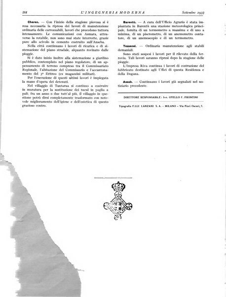 L'Ingegneria moderna rassegna di tecnologie industriali, agrarie, edilizie, idrauliche, stradali, ferroviarie