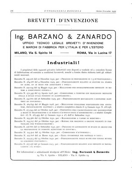 L'Ingegneria moderna rassegna di tecnologie industriali, agrarie, edilizie, idrauliche, stradali, ferroviarie