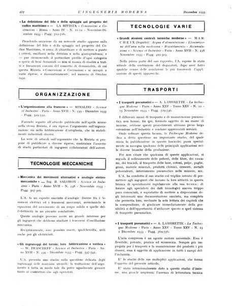 L'Ingegneria moderna rassegna di tecnologie industriali, agrarie, edilizie, idrauliche, stradali, ferroviarie