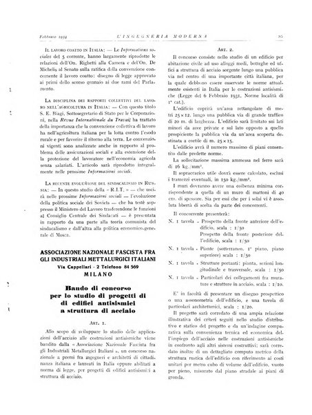 L'Ingegneria moderna rassegna di tecnologie industriali, agrarie, edilizie, idrauliche, stradali, ferroviarie