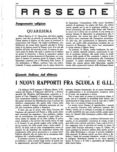 Insegnare bollettino quindicinale dell'Ente nazionale dell'insegnamento medio