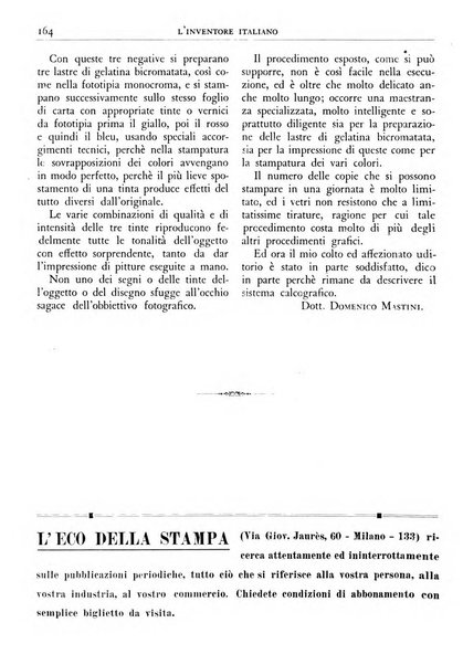 L'inventore italiano rivista mensile della Associazione nazionale fascista inventori