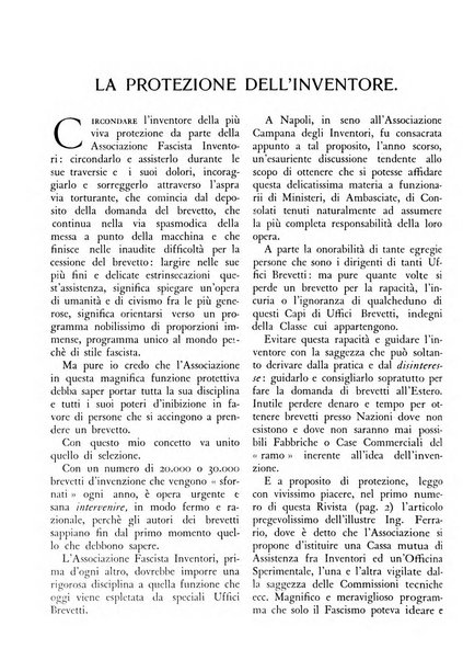 L'inventore italiano rivista mensile della Associazione nazionale fascista inventori