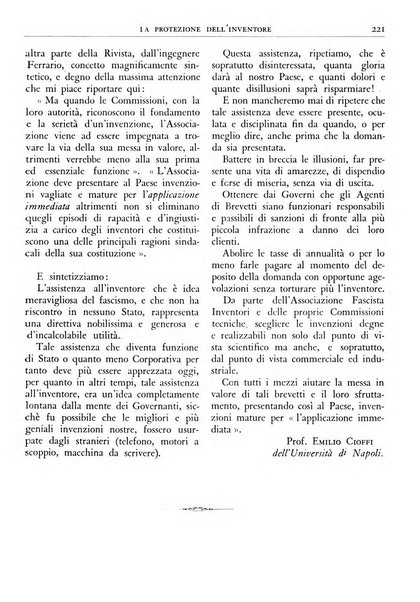 L'inventore italiano rivista mensile della Associazione nazionale fascista inventori