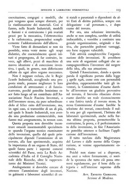 L'inventore italiano rivista mensile della Associazione nazionale fascista inventori