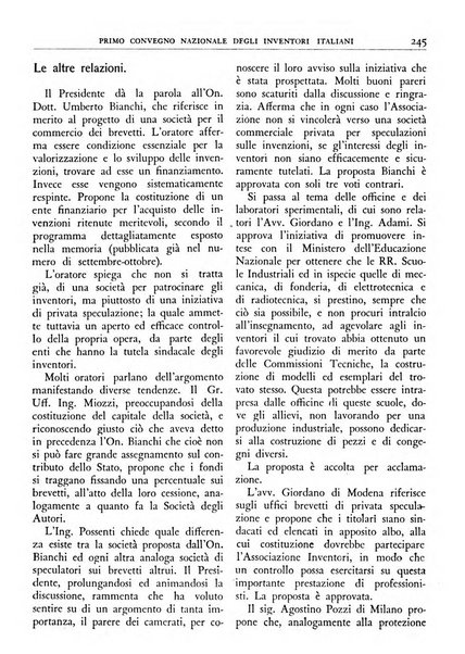 L'inventore italiano rivista mensile della Associazione nazionale fascista inventori