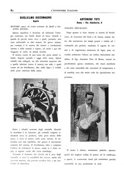 L'inventore italiano rivista mensile della Associazione nazionale fascista inventori