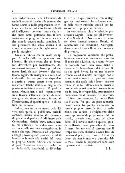 L'inventore italiano rivista mensile della Associazione nazionale fascista inventori