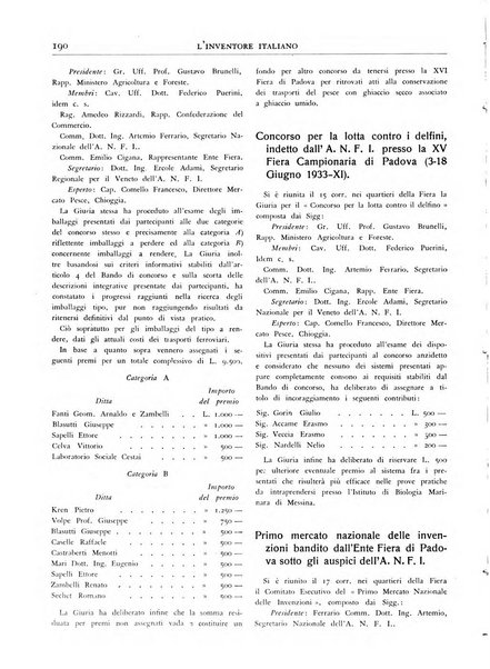 L'inventore italiano rivista mensile della Associazione nazionale fascista inventori