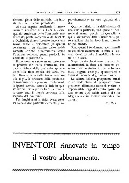 L'inventore italiano rivista mensile della Associazione nazionale fascista inventori