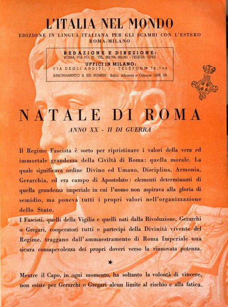 L'Italia nel mondo edizione in lingua italiana per gli scambi con l'estero