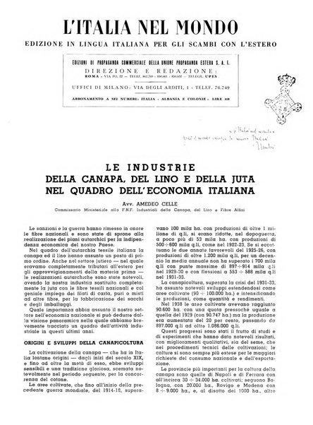 L'Italia nel mondo edizione in lingua italiana per gli scambi con l'estero