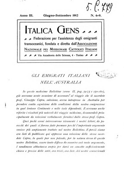 Italica gens Bollettino