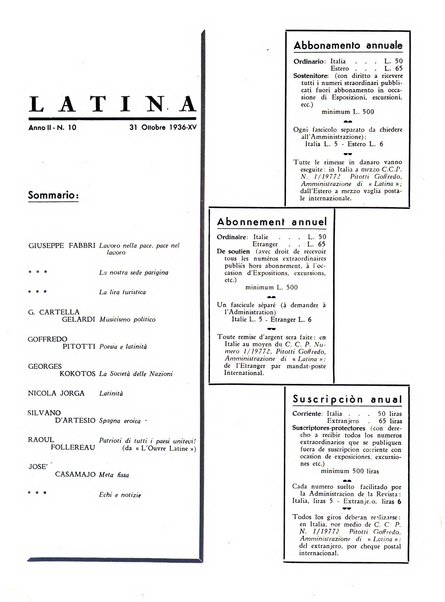 Latina rassegna mensile del mondo latino